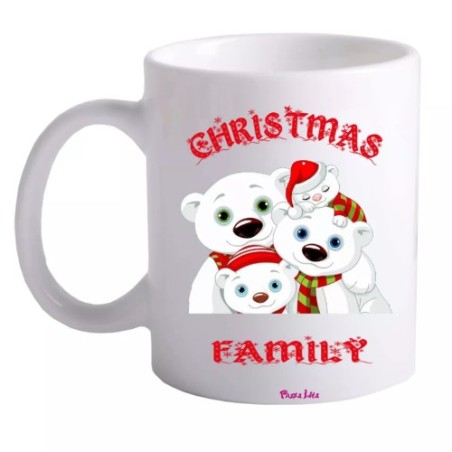 tazza 8x10 ceramica scritta christmas family regalo idea festa natale