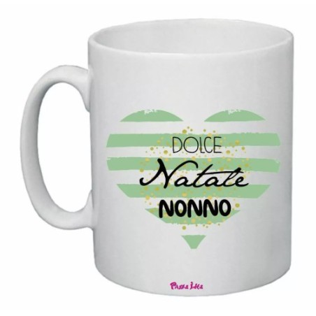tazza 8x10 ceramica scritta dolce natale nonno regalo buon feste nipoti