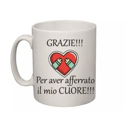 tazza 8x10 ceramica scritta grazie per aver afferrato il mio cuore san valentino