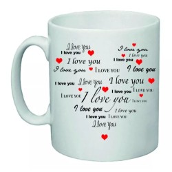 tazza 8x10 ceramica scritta i love you cuore idea regalo san valentino