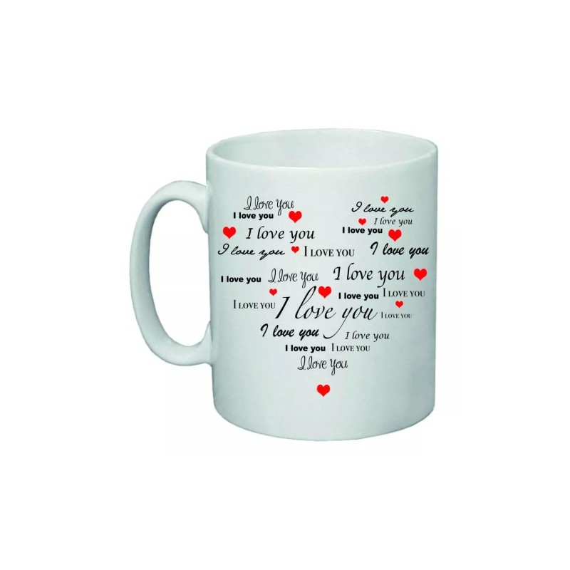 tazza 8x10 ceramica scritta i love you cuore idea regalo san valentino