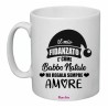 tazza 8x10 ceramica scritta il mio fidanzato e come babbo natale regalo amore