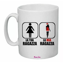 tazza 8x10 ceramica scritta la mia ragazza la tua ragazza sexy natale regalo