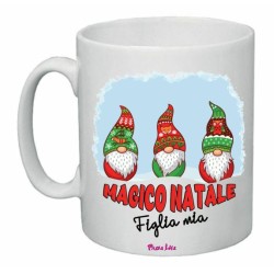 tazza 8x10 ceramica scritta magico natale figlia mio regalo feste mamma figlia