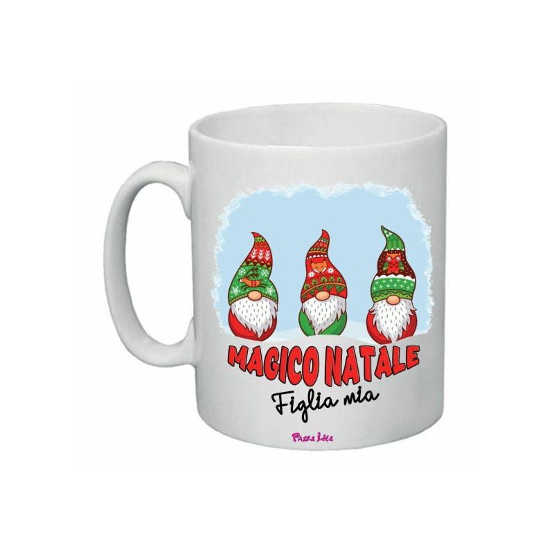 tazza 8x10 ceramica scritta magico natale figlia mio regalo feste mamma figlia