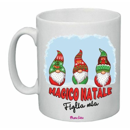 tazza 8x10 ceramica scritta magico natale figlia mio regalo feste mamma figlia