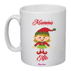 tazza 8x10 ceramica scritta mamma elfo regalo idea festa natale famiglia