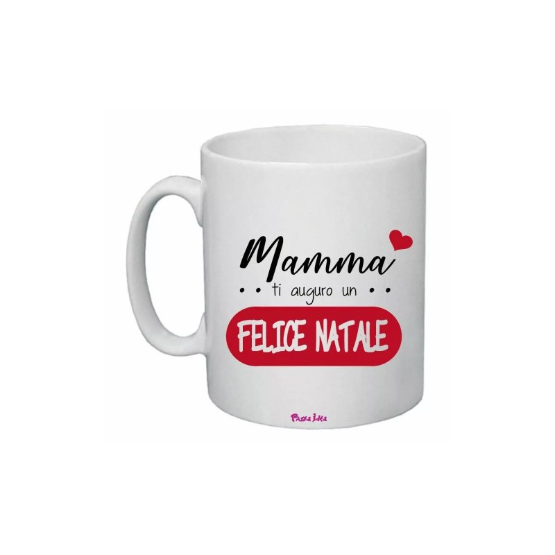 tazza 8x10 ceramica scritta mamma ti auguro un felice natale regalo festa figli