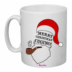 tazza 8x10 ceramica scritta merry christmas cugino natale regalo cugini
