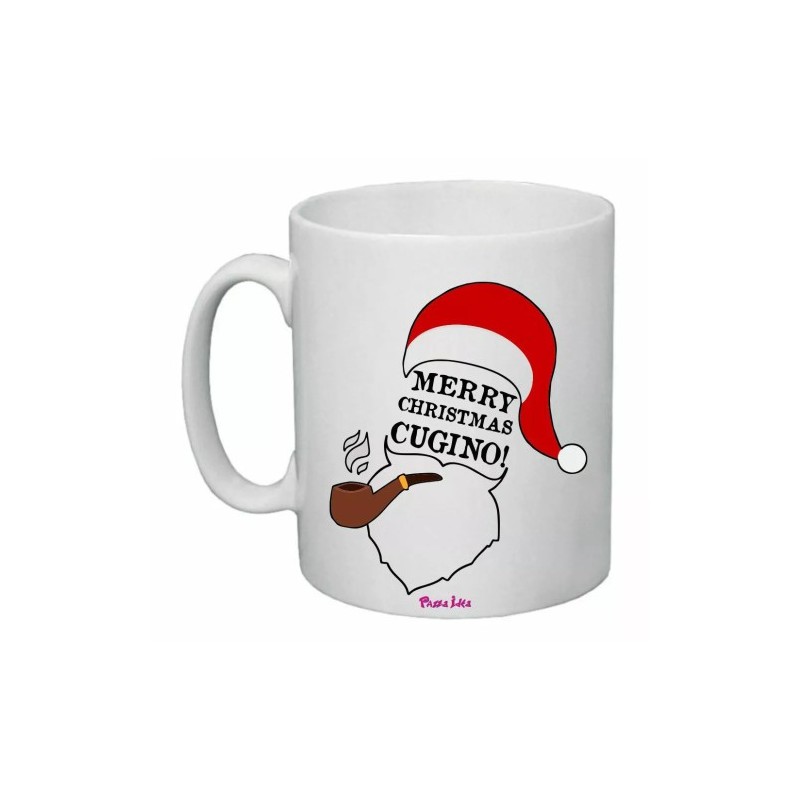 tazza 8x10 ceramica scritta merry christmas cugino natale regalo cugini