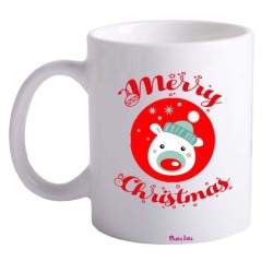 tazza 8x10 ceramica scritta merry christmas idea regalo festa buon natale