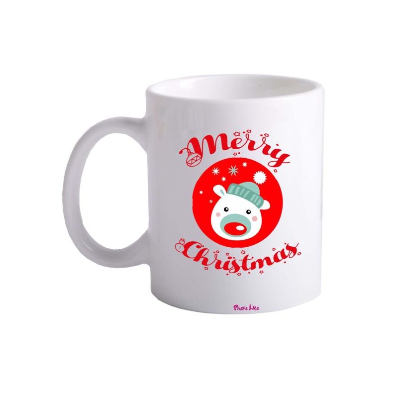 tazza 8x10 ceramica scritta merry christmas idea regalo festa buon natale