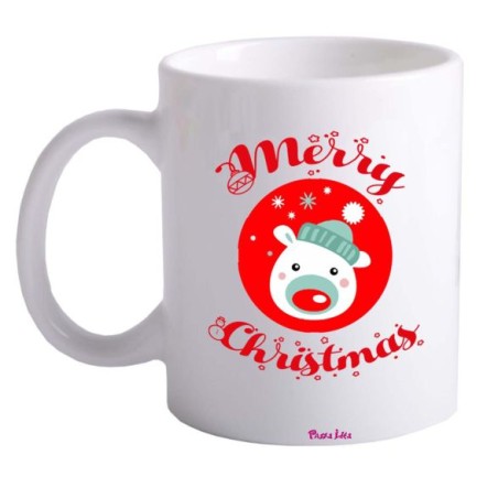tazza 8x10 ceramica scritta merry christmas idea regalo festa buon natale