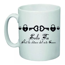 tazza 8x10 ceramica scritta tu hai la chiave del cuore idea regalo san valentino