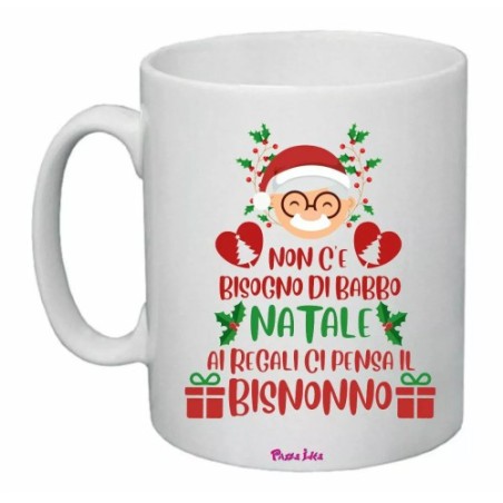 tazza 8x10 cm ceramica scritta ai regali ci pensa il bisnonno regali nonno