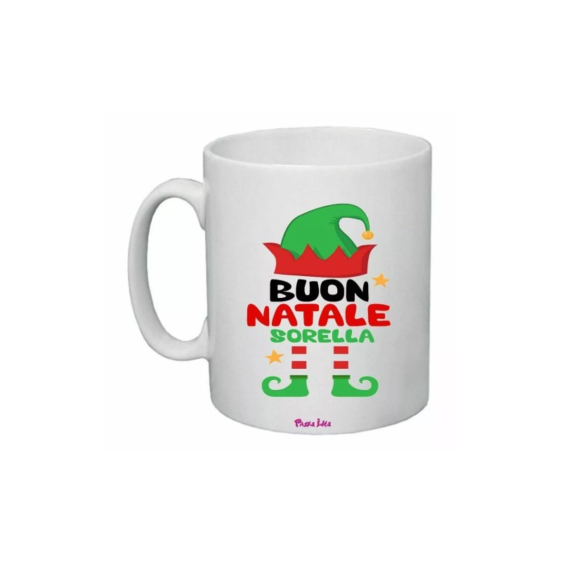 tazza 8x10 cm ceramica scritta buon natale sorella regalo sorella buon natale