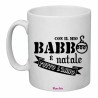 tazza 8x10 cm ceramica scritta con il mio babbo e natale tutto l'anno regalo