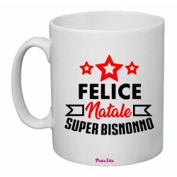 tazza 8x10 cm ceramica scritta felice natale super bisnonno regalo nonni