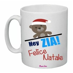 tazza 8x10 cm ceramica scritta hey zia felice natale regalo nipoti