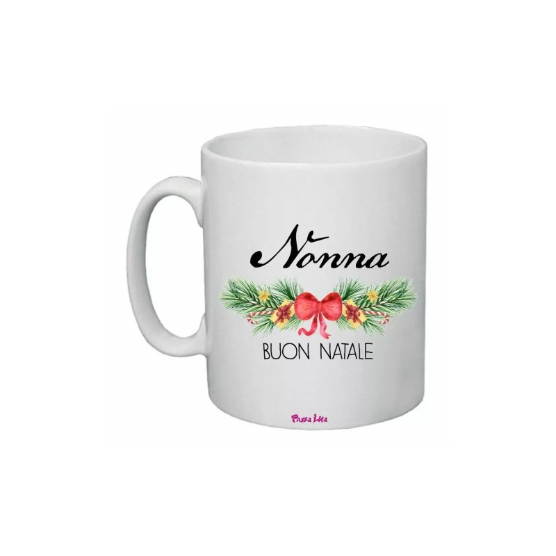 tazza 8x10 cm ceramica scritta nonna buon natale regalo feste