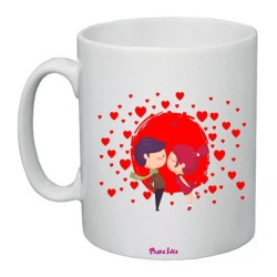 tazza 8x10 disegno cuore rossi baci amore festa innamorati regalo