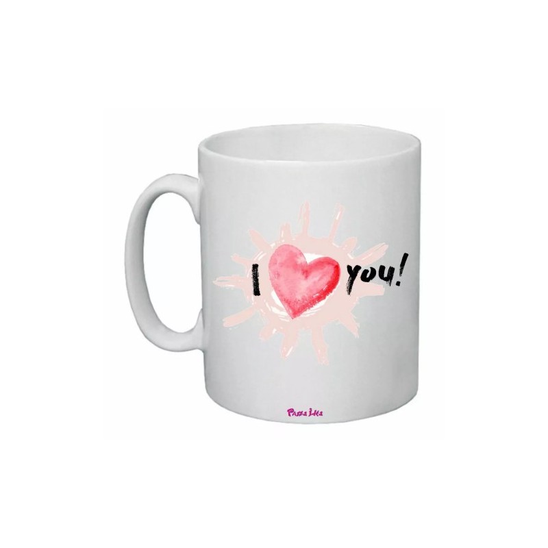 tazza 8x10 i love you regalo uomo donna cuore amore festa innamorati sole