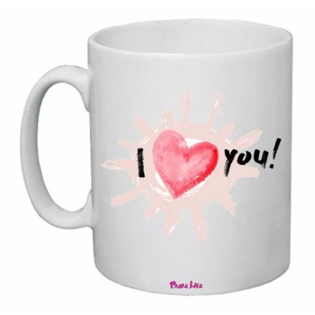 tazza 8x10 i love you regalo uomo donna cuore amore festa innamorati sole
