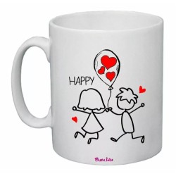 tazza 8x10 scritta happy festa innamorati regalo uomo donna cuore amore