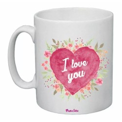 tazza 8x10 scritta i love you regalo uomo donna cuore amore festa innamorati