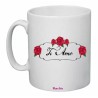 tazza 8x10 scritta ti amo amore rose festa innamorati regalo uomo donna