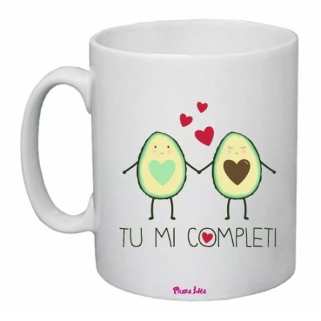 tazza 8x10 scritta tu mi completi festa innamorati regalo uomo donna cuore