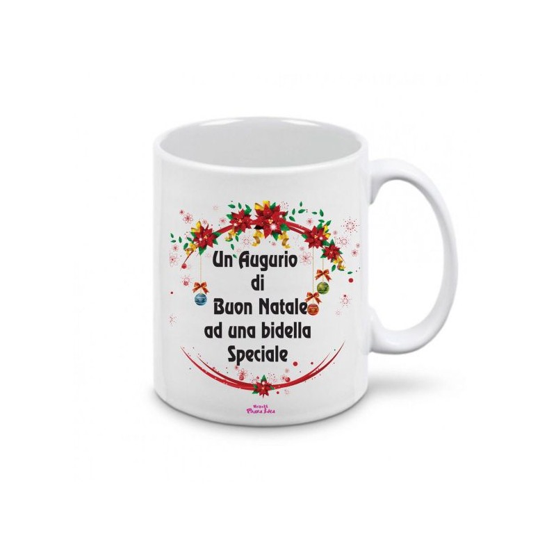 tazza ceramica scritta buon natale bidella regalo idea festa christmas scuola