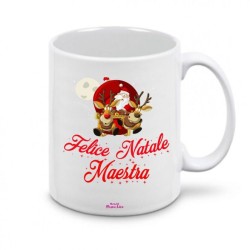 tazza ceramica scritta buon natale maestra regalo idea festa christmas scuola