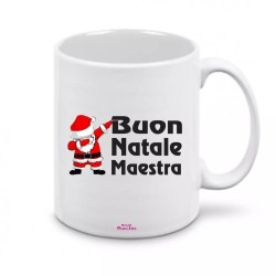 tazza ceramica scritta buon natale maestra regalo idea festa merry christmas