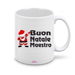 tazza ceramica scritta buon natale maestro regalo idea festa merry christmas