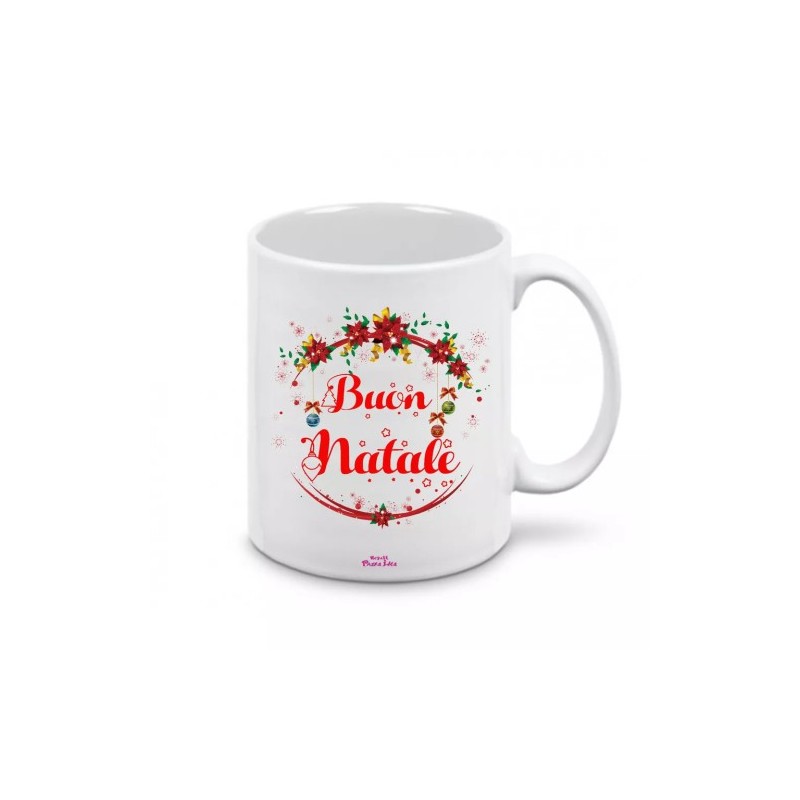 tazza ceramica scritta buon natale regalo idea festa famiglia amici christmas