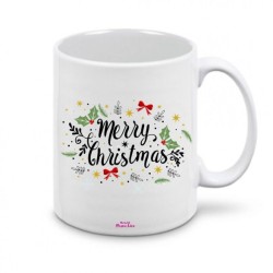 tazza ceramica scritta merry christmas regalo idea festa natale famiglia