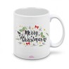 tazza ceramica scritta merry christmas regalo idea festa natale famiglia