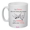 tazza in ceramica 8x10 scritta la donna che mi tiene per mano regalo festa donna