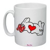 tazza mug 8 x 10 cm ceramica con disegno cuori innamorati idea regalo uomo don