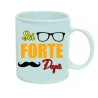 tazza mug 8 x 10 cm con scritta SEI FORTE PAPA' auguri festa compleanno