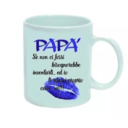tazza mug 8 x 10 cm con scritta simpatica amore PAPA' auguri festa compleanno