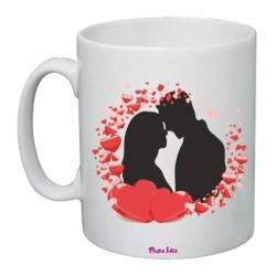 tazza mug 8x10 ceramica disegno cuori amore festa innamorati regalo uomo donna