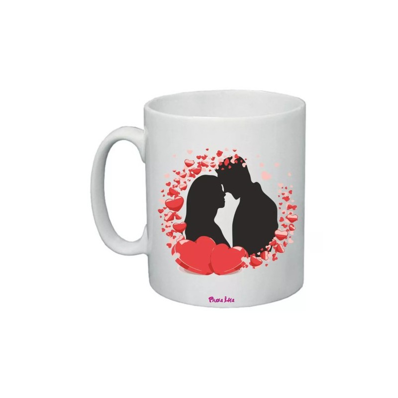 tazza mug 8x10 ceramica disegno cuori amore festa innamorati regalo uomo donna