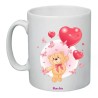 tazza mug 8x10 ceramica disegno orsetto cuori farfalla festa innamorati regalo