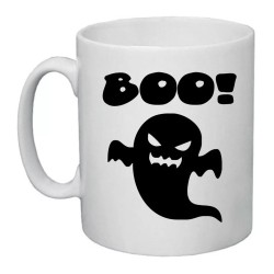 tazza mug 8x10 cm disegno fantasma boo idea regalo halloween scherzo
