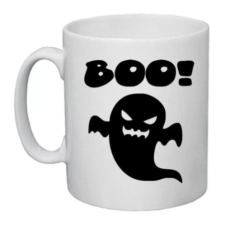 tazza mug 8x10 cm disegno fantasma boo idea regalo halloween scherzo