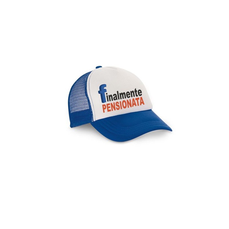 CAPPELLINO CON VISIERA IN POLIESTERE FINALMENTE PENSIONATA