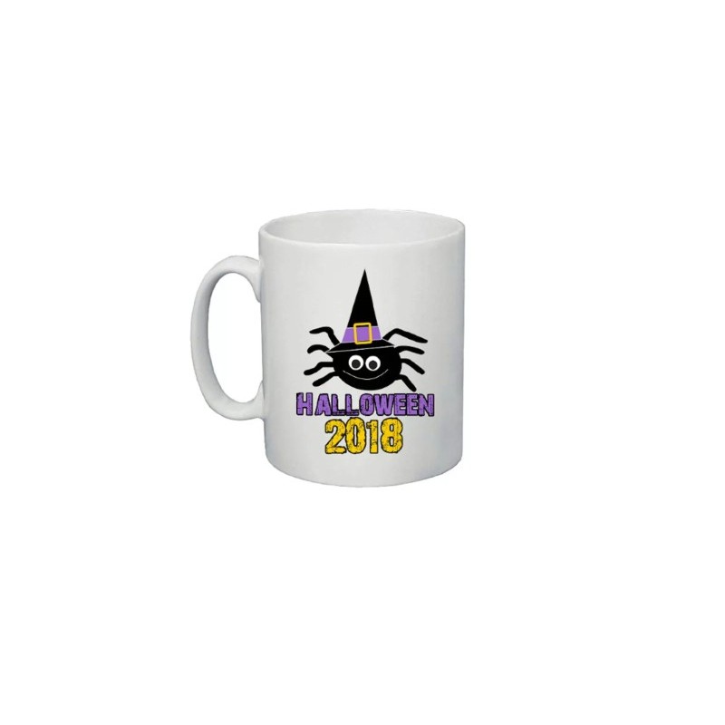 tazza mug 8x10 cm disegno ragno idea regalo halloween 2018 scherzo