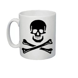 tazza mug 8x10 cm disegno teschio idea regalo halloween scherzo
